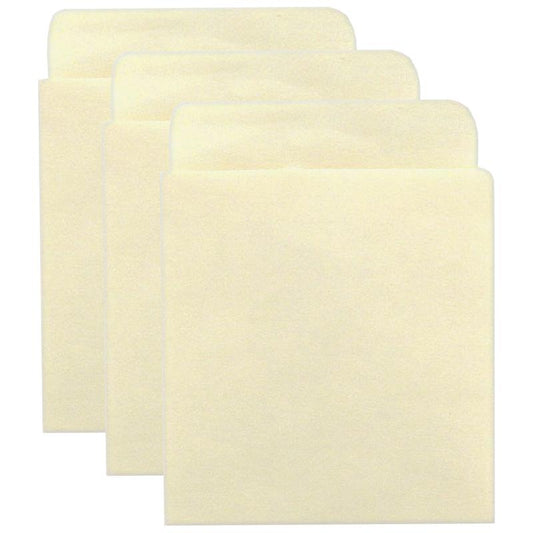 Bright Sticky Back Library Pockets, Manila, 40 Per Pack, 3 Packs