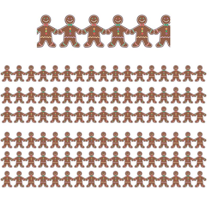 Gingerbread Men Classroom Borders, 36 Feet Per Pack, 6 Packs