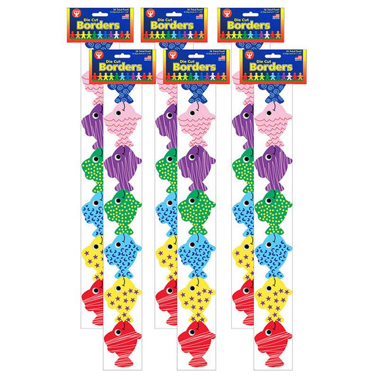 Classroom Borders - Assorted Fish, 36 Feet Per Pack, 6 Packs