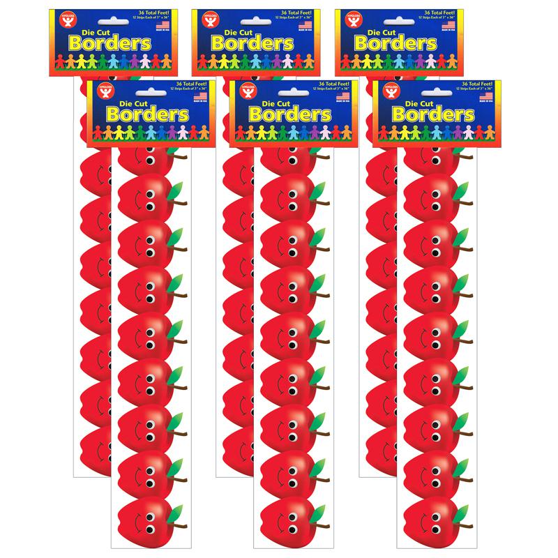 Happy Apples Border, 36 Feet Per Pack, 6 Packs