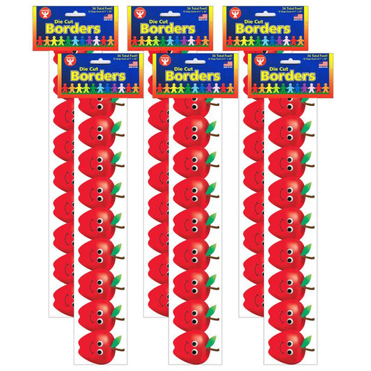 Happy Apples Border, 36 Feet Per Pack, 6 Packs