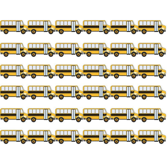 School Bus Die Cut Border, 12 Strips/36 Feet Per Pack, 6 Packs