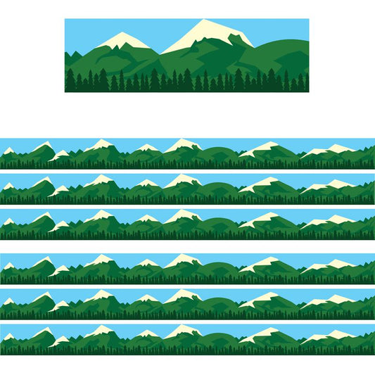 Mountain Border, 12 Strips/36 Feet Per Pack, 6 Packs