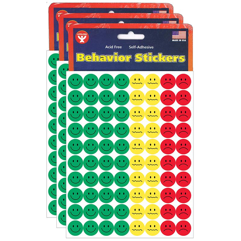 Behavior Stickers, 0.5", 1,200 Per Pack, 3 Packs