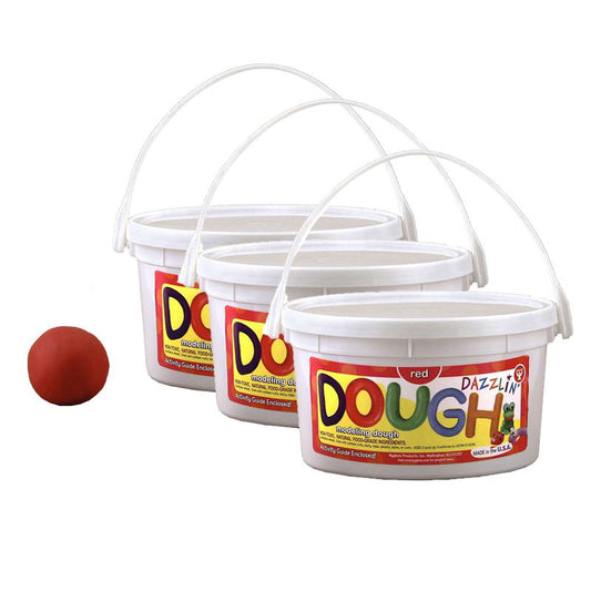 Scented Dazzlin’ Dough, Red (Watermelon), 3 lb. Tub, Pack of 3