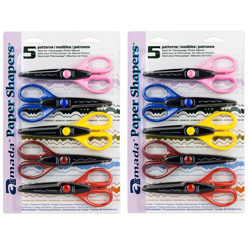 Paper Shapers Decorative Scissors Set 2, 5 Per Set, 2 Sets