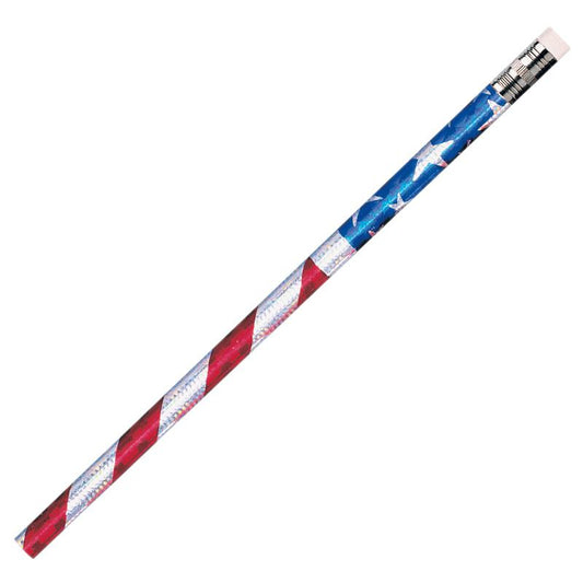 Stars & Stripes Glitz Pencils, 12 Per Pack, 12 Packs