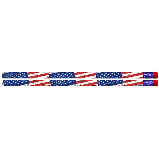 Flags & Fireworks Pencil, 12 Per Pack, 12 Packs