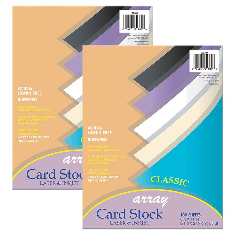 Classic Card Stock, 5 8-1/2" x 11", 100 Sheets Per Pack, 2 Packs