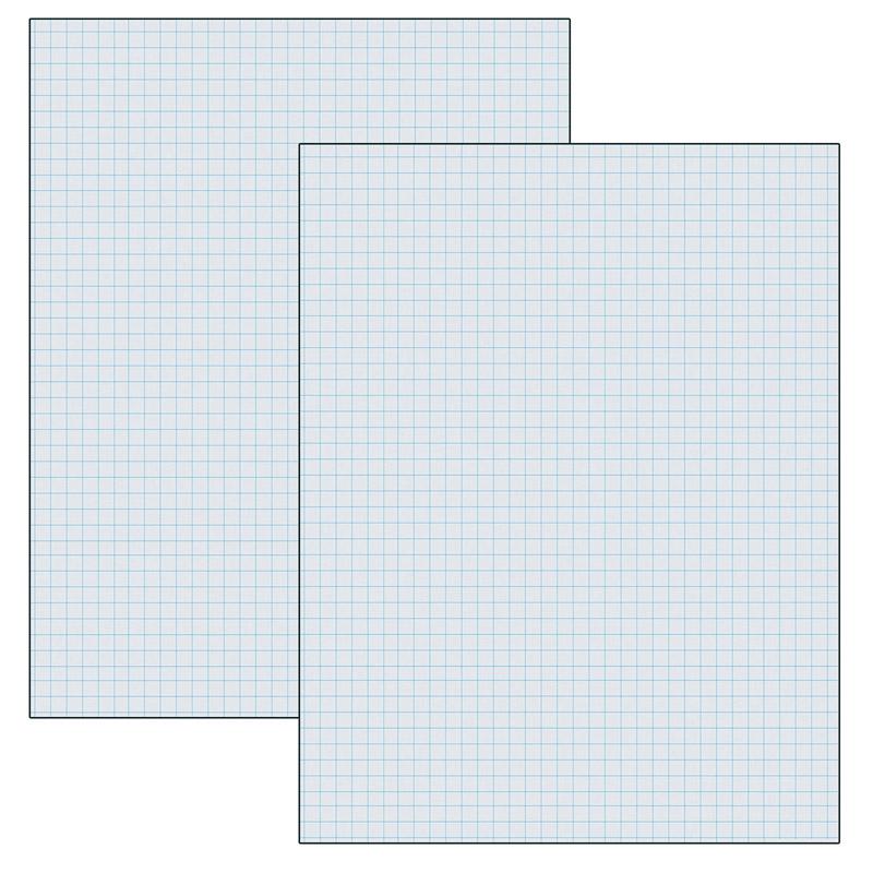 Graphing Paper, White, 1/4" Quadrille Ruled,500 Sheets Per Pack, 2 Packs