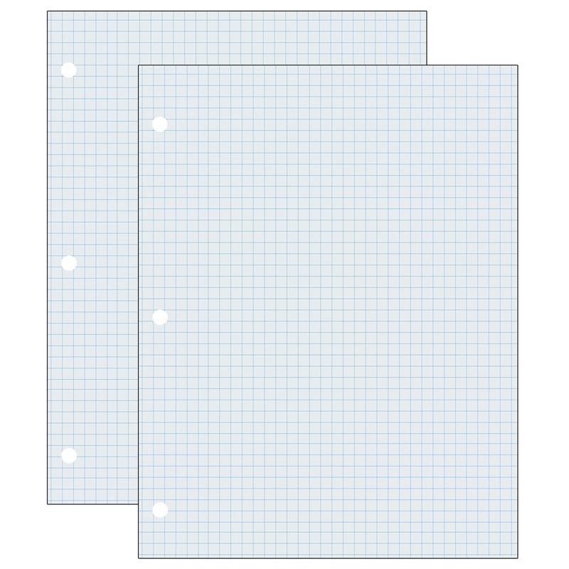 Graphing Paper, White, 2-sided 1/4" Quadrille Ruled 500 Sheets Per Pack, 2 Packs