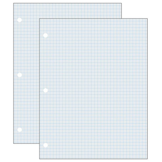 Graphing Paper, White, 2-sided 1/4" Quadrille Ruled 500 Sheets Per Pack, 2 Packs