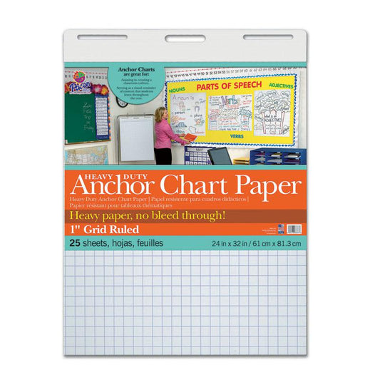 Heavy Duty Anchor 24X32 1In Grid, Ruled Chart Paper