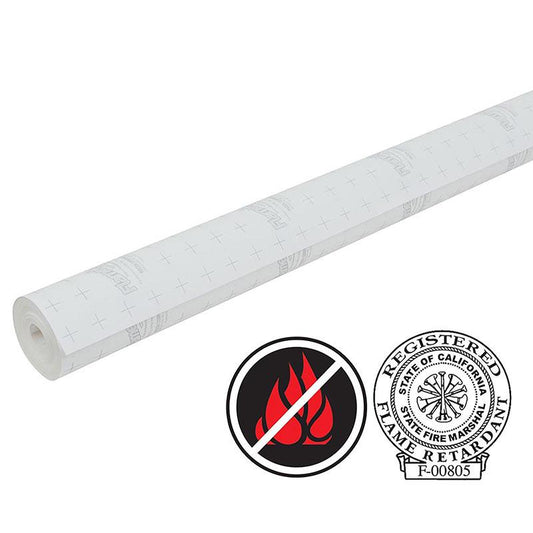 Flame Retardant Paper, Frost White, 48" x 100', 1 Roll