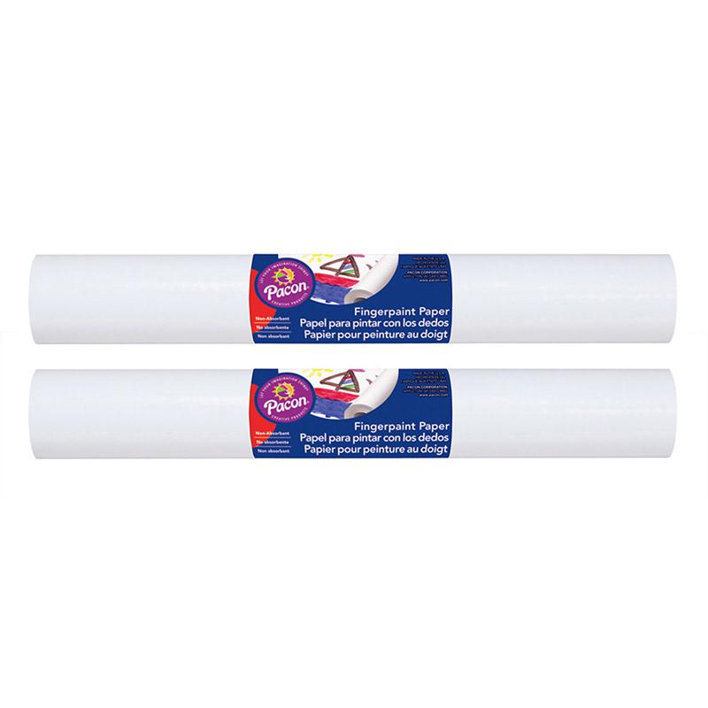 Fingerpaint Paper, White, 16" x 100', 2 Rolls