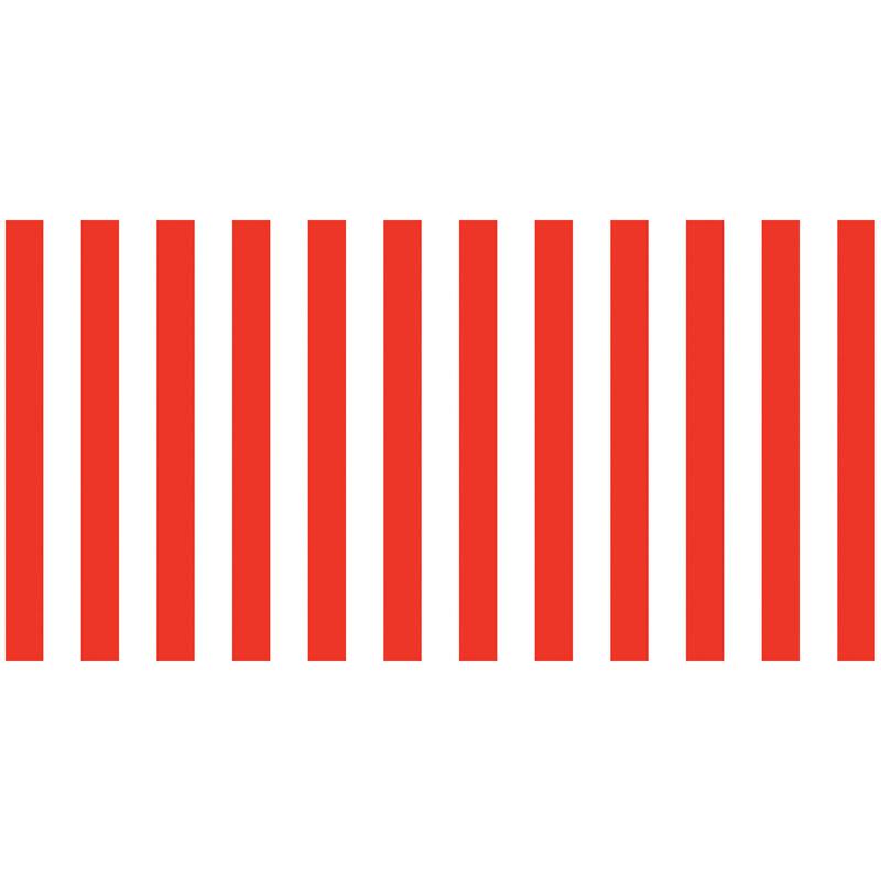 FADELESS 48X50 RED & WHT CLASSIC STRIPES DESIGN ROLL