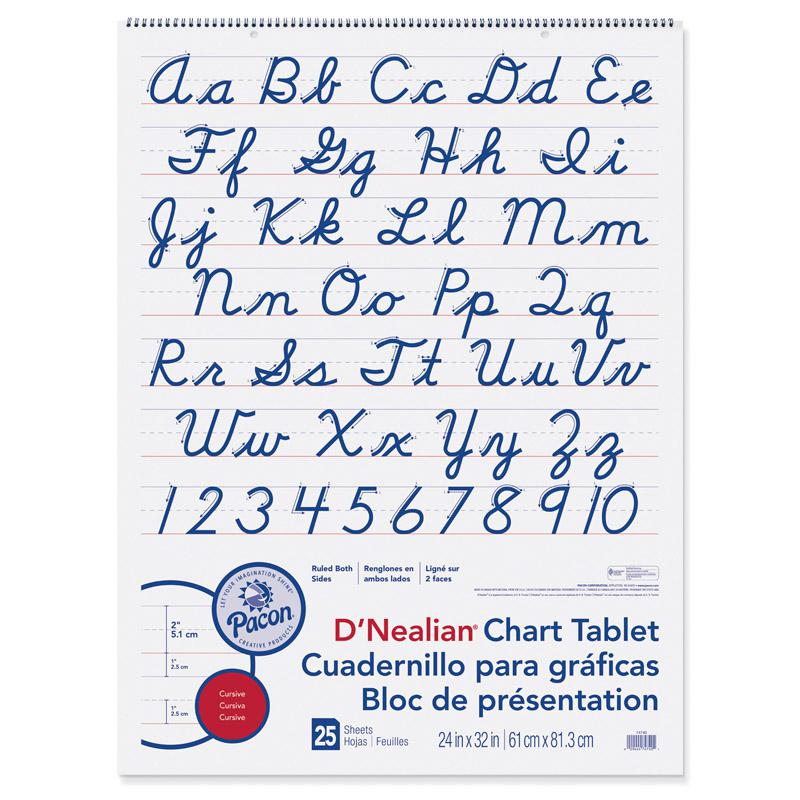 D NEALIAN CHART TABLET CURSIVE