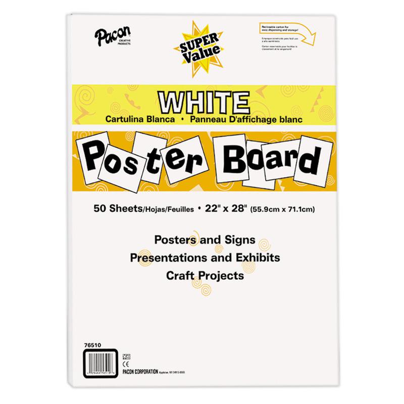 SUPER VALUE POSTER BOARD ALL WHITE