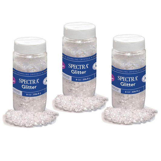 Glitter, Random Disco Glitter Flakes, 8 oz., 3 Jars