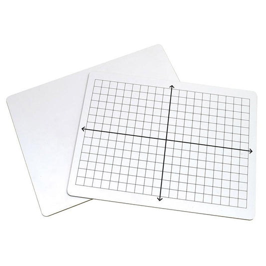 2-Sided Math Whiteboards, XY Axis/Plain, Pack of 10