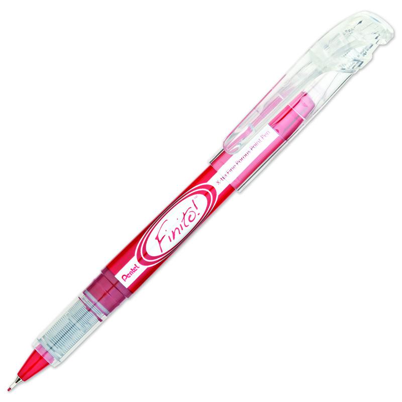 FINITO! Porous Point Pen, Extra Fine Point, Red, Pack of 12