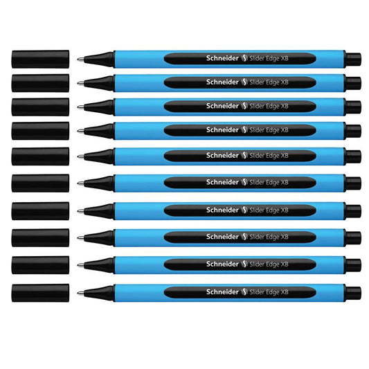 Slider Edge XB Ballpoint Pen, Viscoglide Ink, 1.4 mm, Black, Pack of 10