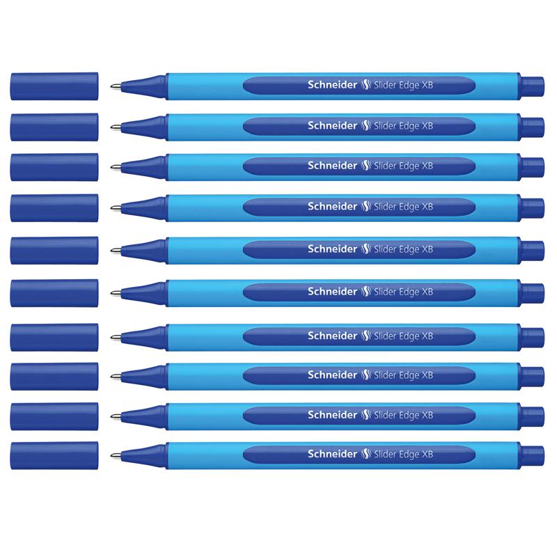 Slider Edge XB Ballpoint Pen, Viscoglide Ink, 1.4 mm, Blue, Pack of 10