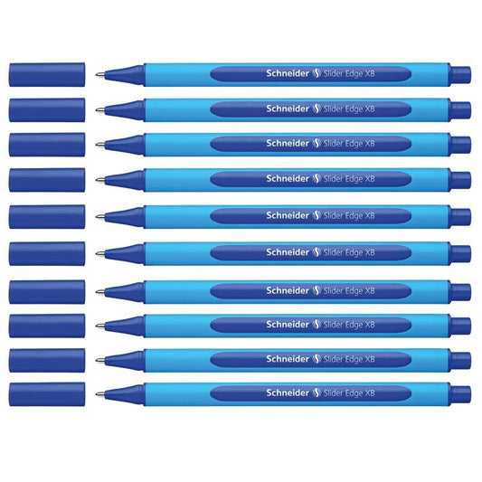 Slider Edge XB Ballpoint Pen, Viscoglide Ink, 1.4 mm, Blue, Pack of 10