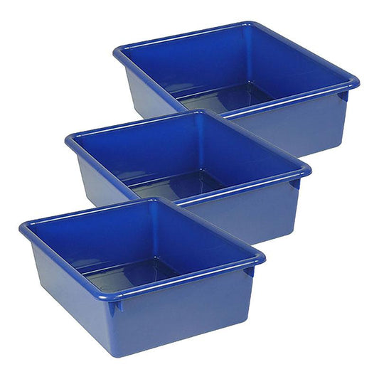 Double Stowaway Tray Only, Blue, Pack of 3