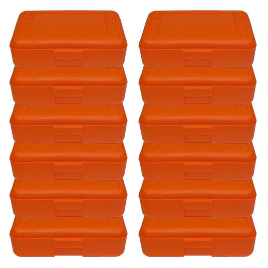 Pencil Box, Orange, Pack of 12