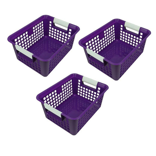 Tattle Book Basket, Purple, Pack of 3