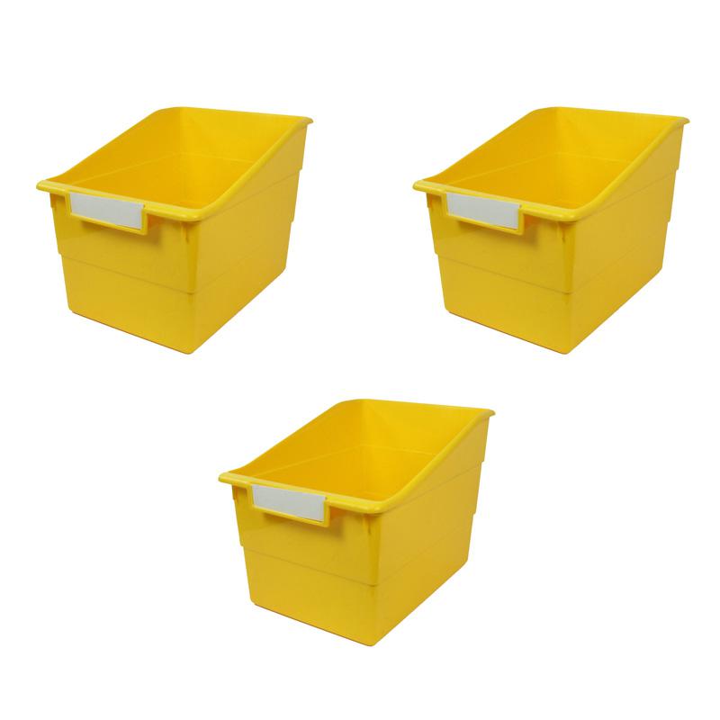 Tattle Wide Shelf File, Yellow, Pack of 3