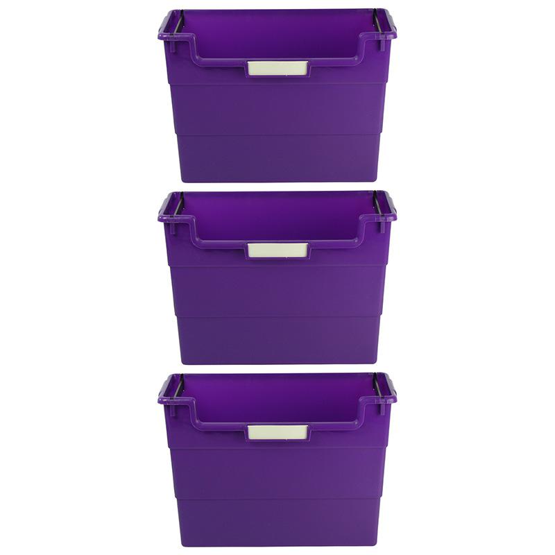 Desk Top Organizer, Purple, Pack of 3