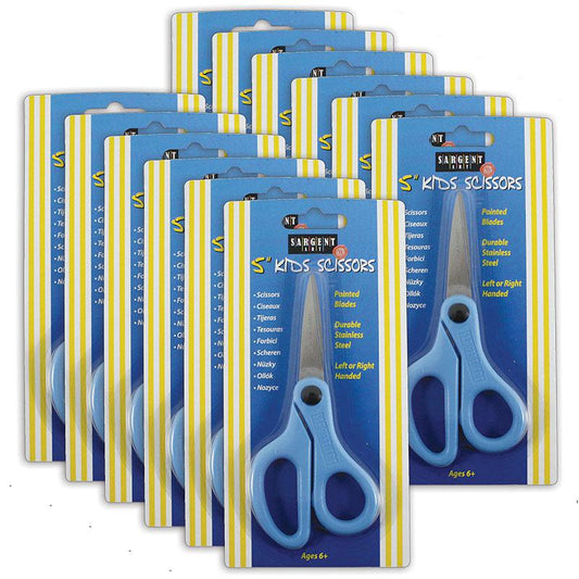 5" Pointed Scissors, Pack of 12