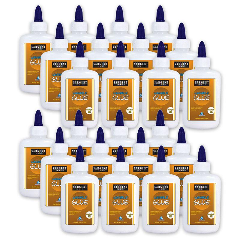 School Glue, Washable, 4oz. Bottle, Pack of 24