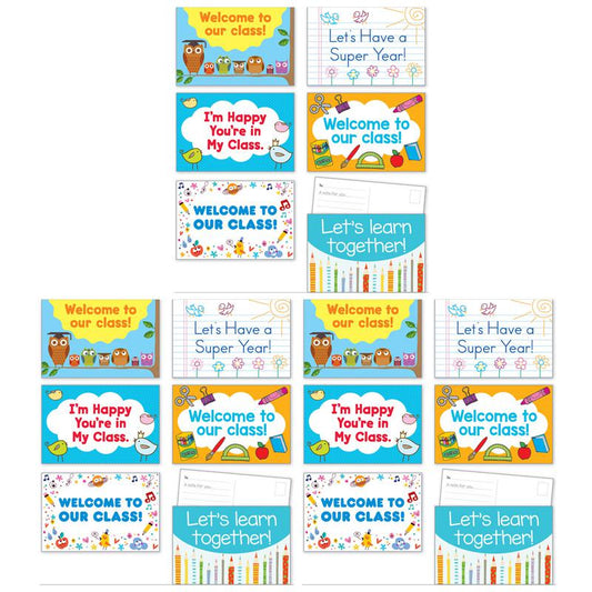 Back-to-School Postcards, 36 Per Pack, 3 Packs