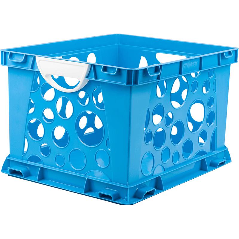 Premium File Crate with Handles, Classroom Blue