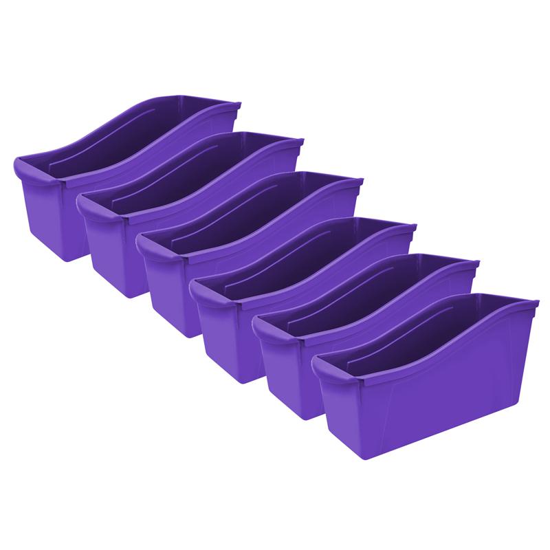 Large Book Bin, Purple, Pack of 6