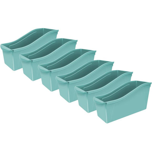 Large Book Bin, Teal, Pack of 6