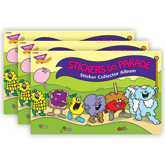 Stickers on Parade Sticker Collector Album, 16 Pages, 8.5" x 5.5", Pack of 3