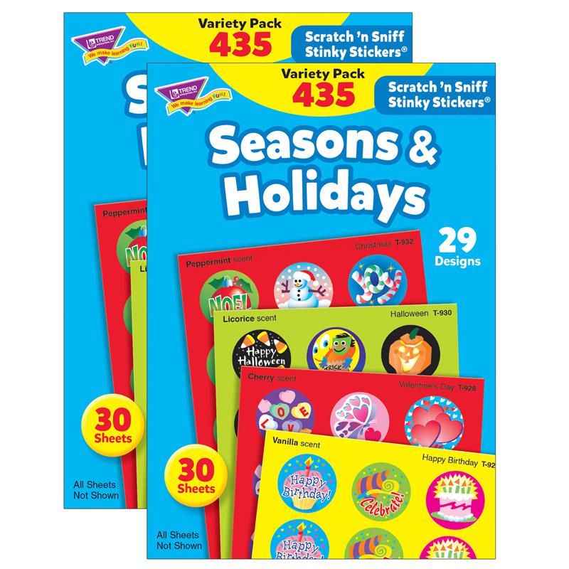 Seasons & Holidays Stinky Stickers Variety Pack, 435 Per Pack, 2 Packs