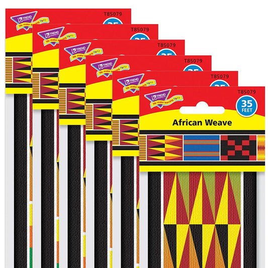 African Weave Bolder Borders, 35.75' Per Pack, 6 Packs