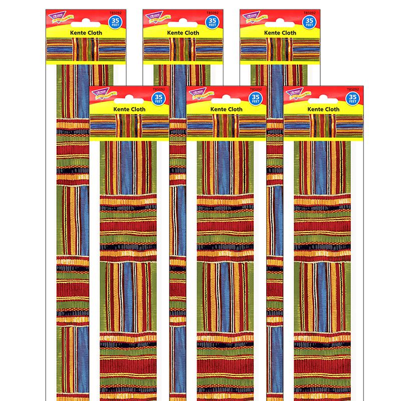 Kente Cloth Bolder Borders, 35.75' Per Pack, 6 Packs