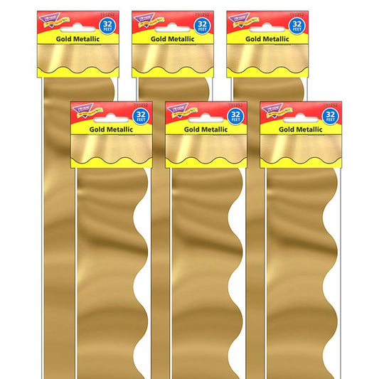 Gold Metallic Terrific Trimmers, 32.5' Per Pack, 6 Packs