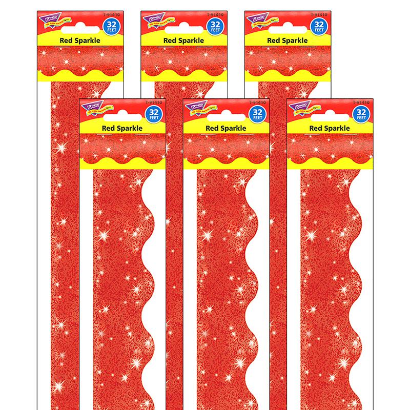 Red Sparkle Terrific Trimmers, 32.5' Per Pack, 6 Packs