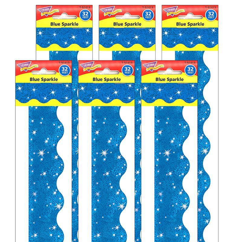 Blue Sparkle Terrific Trimmers, 32.5' Per Pack, 6 Packs