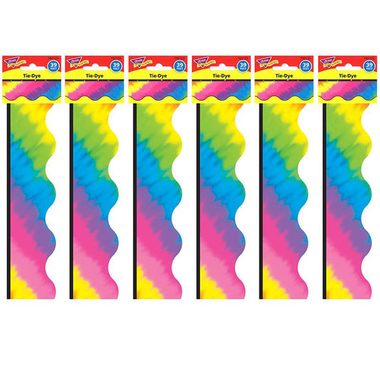 Tie-Dye Terrific Trimmers, 39 Feet Per Pack, 6 Packs