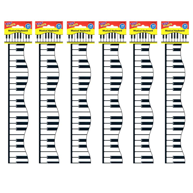 Musical Keyboard Terrific Trimmers, 39 Feet Per Pack, 6 Packs