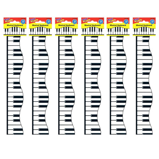 Musical Keyboard Terrific Trimmers, 39 Feet Per Pack, 6 Packs