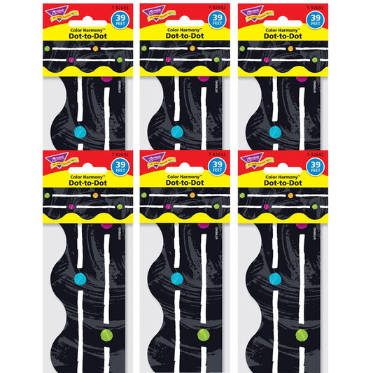 Color Harmony Dot-to-Dot Terrific Trimmers, 39 Feet Per Pack, 6 Packs